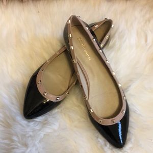 Studded BCBG Pointy toe flats
